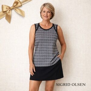 Sigrid Olsen Golf Tennis Set Geometric Print XL NWT